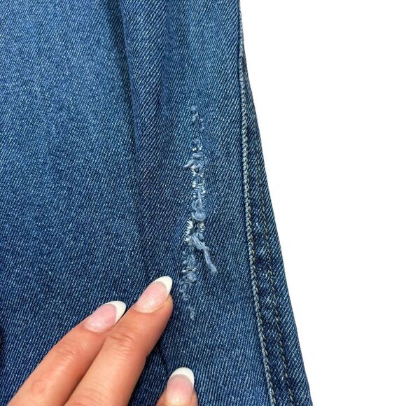 Ladies Vintage Haiks Brand Denim Bib Overalls with American Flag‎ Detail Large - Picture 5 of 15